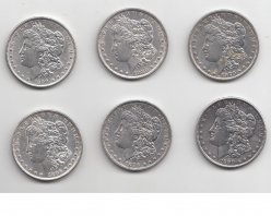 Продам серебряные доллары-16 шт. ,морган и пис. image 0