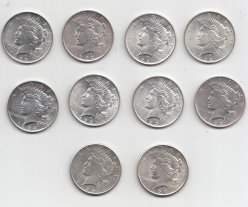 Продам серебряные доллары-16 шт. ,морган и пис. image 2