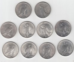 Продам серебряные доллары-16 шт. ,морган и пис. image 3