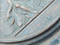 Продам редкий медальон к 25-летию окончания наполеоновских войн Мир Европе 1815, медь, гальванопластика, СПБ, мастерские Якоби. с модели графа Толстого резал Лялин 1837 исп. Лоренц.