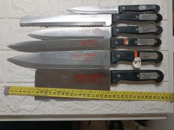 Комплект кухонных ножей 7 штук bergman solingen profiline handgearbeitet edelstahl rostfrei (Bergman Solingen Profiline, изготовленная вручную из нержавеющей стали)