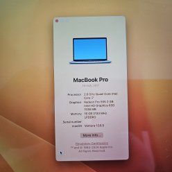 Продам компьютер MacBook Pro-2018 A1707 в отличном состояние Работает быстро, очень качественный. Технические характеристики : 15.4 Inches 3K Screen. TouchBar. Intel Core i-7 CPU 2.8-4.0 Ghz 4-х ядерный процессор. Radeon Pro555 2Gb Graphics Card. 16GB RAM,256Gb NVMe SSD Mac Os Ventura 13.6. Цена-2200sh.